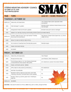 October 22-23, 2015 Draft Meeting Agenda
