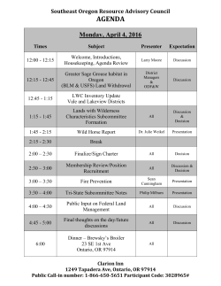 April 4-5, 2016 Draft Meeting Agenda
