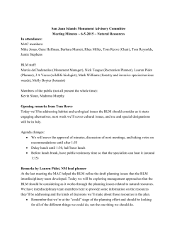 Minutes from June 5, 2015 MAC Meeting