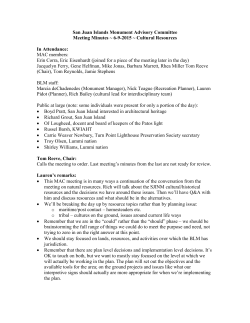 Minutes from June 9, 2015 MAC Meeting