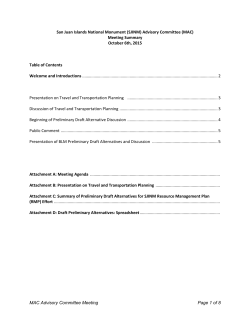 Minutes from October 6, 2015 MAC Meeting