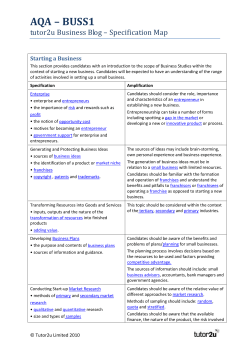 Download the AQA BUSS1 Specification Resource Map here: