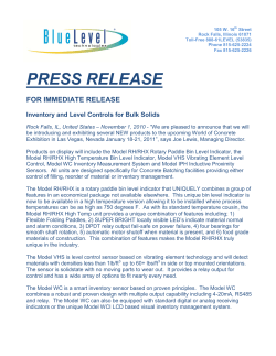 Inventory and Level Controls for Bulk Solids at World of Concrete Show 2011