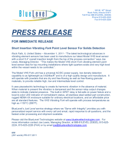 Model VHS Level Sensor With SHORT Fork