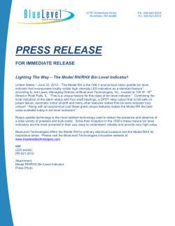 Lighting The Way - The Model RH/RHX Bin Level Indicator