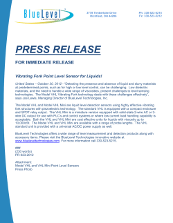 Model VHL and VHL Mini Vibrating Fork Point Level Sensor for Liquids