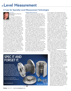 A Case for Specialty Level Measurement Technologies
