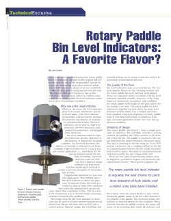 Rotary Paddle Bin Level Indicators: A Favorite Flavor?