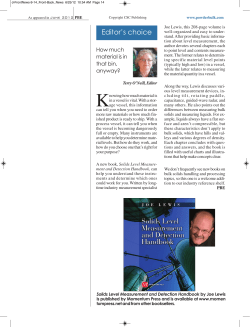 Book Review - "Solids Level Measurement & Detectiuon Handbook"