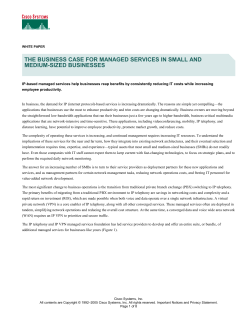 The Business Case for Managed Services in Small Businesses