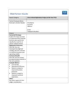 Cisco Ireland Digitisation Project of the Year FY15