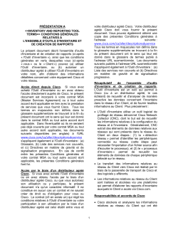 Terms and Conditions of Inventory and Reporting Toolset Conditions d'utilisation de la bo te outils d' tablissement d'inventaires et de rapports