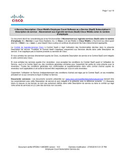 Employee Count Subscription Service Service d abonnement Cisco WebEx selon le nombre d employ s