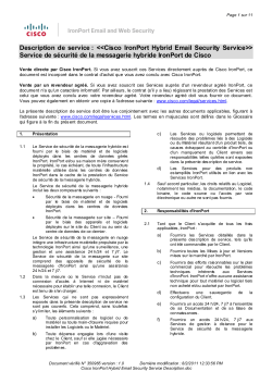 Cisco IronPort Hybrid Email Security Service Description Service de s curit de la messagerie hybride IronPort de Cisco