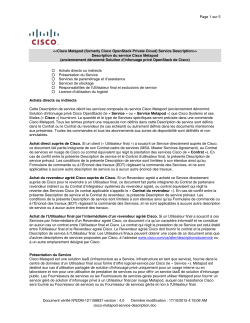 Cisco Metapod Service Description Description du service Cisco Metapod