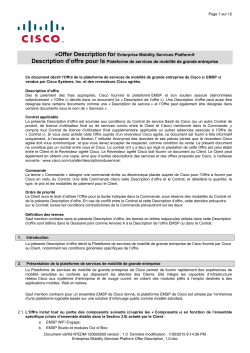 Enterprise Mobility Services Platform Plateforme de services de mobilit de grande entreprise