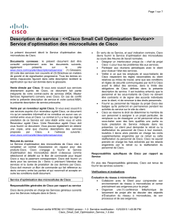Cisco Small Cell Optimization Service Service d optimisation des microcellules de Cisco