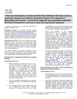 Enhanced Warranty Software Services Services de logiciels avec garantie am lior e