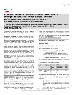 Cisco Mobile Workspace Services for Unified Access-Large Services d espace de travail mobile pour l acc s unifi Grand