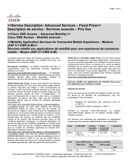 Cisco One Mobility Application Services for CMX-Med Services relatifs aux applications de mobilit pour une exp rience de connexion mobile Moyen