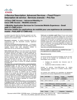Cisco One Mobility Application Services for CMX-Small Services relatifs aux applications de mobilit pour une exp rience de connexion mobile Petit