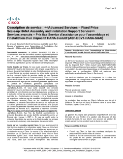 ASF Scale-up HANA B260-C460-C880 Series Assembly and Installation Support Prix fixe Service d assistance pour l assemblage et l installation d un dispositif HANA volutif