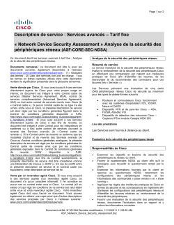 Network Device Security Assessment Analyse de la s curit des p riph riques r seau
