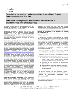 Identity Services Engine Design and Proof of Concept Conception et validation de concept de la plate-forme de services d'identit (ISE)