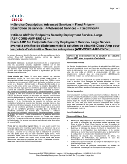 Cisco Security Deployment Service for AMP for Endpoints - Large Service de mise en oeuvre de s curit Cisco pour AMP pour terminaux - Grand.