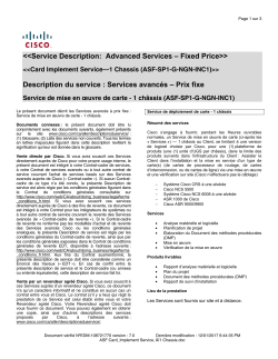 Cisco Deployment Service for Card Install and Commission Service de d ploiement de Cisco - Installation et mise en service de carte