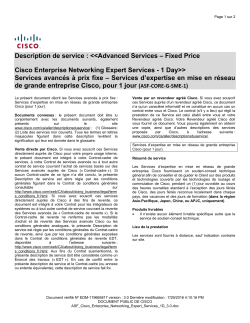 ASF Cisco Build Services Core SME 1D Services de d veloppement Cisco assur s par un sp cialiste (SME) pendant une journ e
