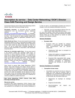 Director Class SAN Planning and Design Service de planification et de conception d un SAN de niveau professionnel