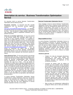 Business Transformation Optimization Service Service d'optimisation et de transformation d'entreprise