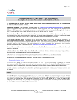 Ports Service Abonnement par Ports Cisco WebEx