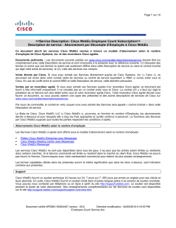Employee Count Service Abonnement par D compte d Employ s Cisco WebEx