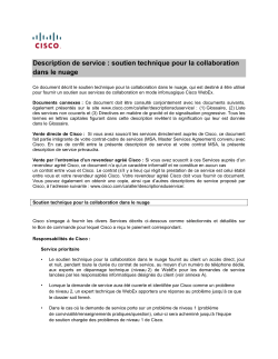 Technical Support for Cloud Collaboration Soutien technique pour la collaboration dans le nuage
