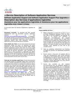 Software Application Services Services d applications logicielles