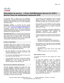 Cisco Self-Maintainer Service for UCS Service Cisco de maintenance autonome UCS