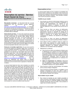 Cisco Smart Assist Service Description du service: Service Smart Assist de Cisco