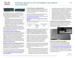 Garantie pour les commutateurs Cisco ESW 500