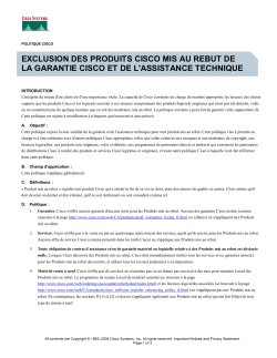 Exclusion : Mat&eacute;riel mis au rebut