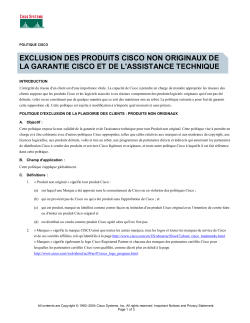 Exclusion : Matériel non authentique