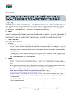 Exclusion : Mat&eacute;riel d&eacute;truit