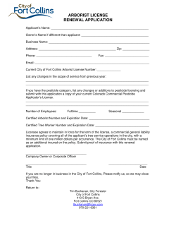 Arborist Renewal Application