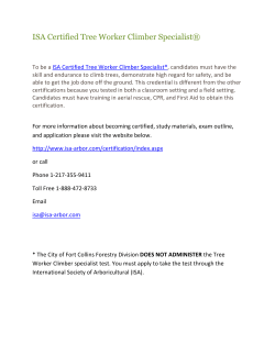 ISA Certified Tree Worker Climber Specialist