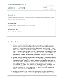 Metro District - Modified 7/9/2008