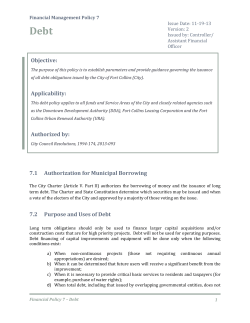 Debt - Modified 11/19/2013