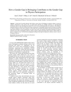 lack of a sense of belonging