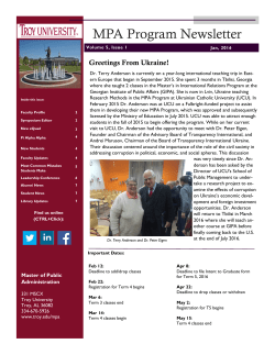January 2016 Newsletter