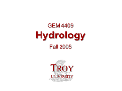 Hydrology Lecture